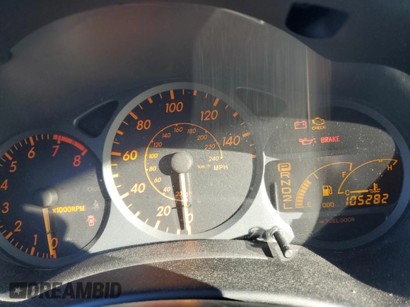 2003 Toyota Celica GT with VIN JTDDR32T530147760, listed as a Copart auction lot 86817994 with 105,282 mi miles and Salvage Title. Bid and sale history available at carsss.com. Image 9.