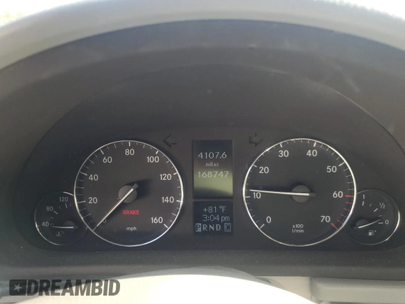 2005 Mercedes-Benz C 240 with VIN WDBRF81J15F604655, listed as a Copart auction lot 82845524 with 168,747 mi miles and Salvage Title. Bid and sale history available at DreamBid. Image 9.