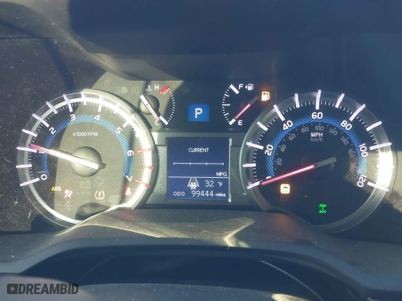 2017 Toyota 4Runner SR5 with VIN JTEBU5JR9H5440400, listed as a IAAI auction lot 41479639 with 99,444 mi miles. Bid and sale history available at carsss.com. Image 7.