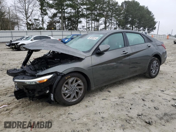 2024 Hyundai Elantra SEL with VIN KMHLM4DG9RU754435, listed as a Copart auction lot 86189314 with 5,941 mi miles and Salvage Title. Bid and sale history available at carsss.com. Image 1.