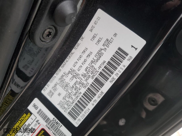 2021 Toyota Tacoma 2WD SR5 with VIN 5TFAZ5CN4MX104194, listed as a Copart auction lot 50338185 with 69,453 mi miles and Salvage Title. Bid and sale history available at carsss.com. Image 12.