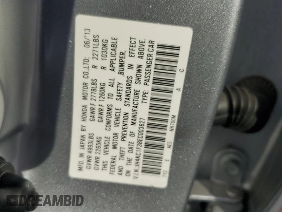2014 Acura RLX z VIN JH4KC1F38EC003627, wystawiony jako Copart lot #44568585 z przebiegiem 166 666 mil mil oraz Szkoda całkowita • Salvage title. Historia ofert i sprzedaży dostępna na DreamBid. Obrazek 12.