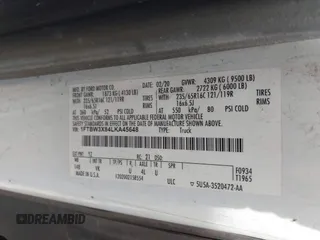 2020 Ford Transit Cargo with VIN 1FTBW3X84LKA45648, listed as a IAAI auction lot 41775099 with Not Provided miles and . Bid and sale history available at DreamBid. Image 9.