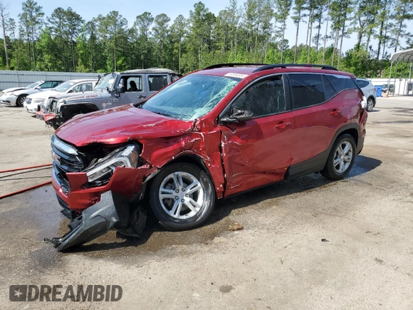 2022 GMC Terrain SLE with VIN 3GKALMEV1NL165741, listed as a Copart auction lot 53350335 with 72,112 mi miles and Salvage title. Bid and sale history available at DreamBid. Image 1.