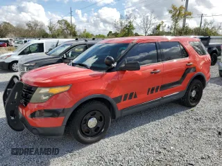 2015 Ford Utility Police Interceptor with VIN 1FM5K8AR7FGB76115, listed as a Copart auction lot 85721724 with 0 mi miles and Salvage Title. Bid and sale history available at carsss.com. Image 1.