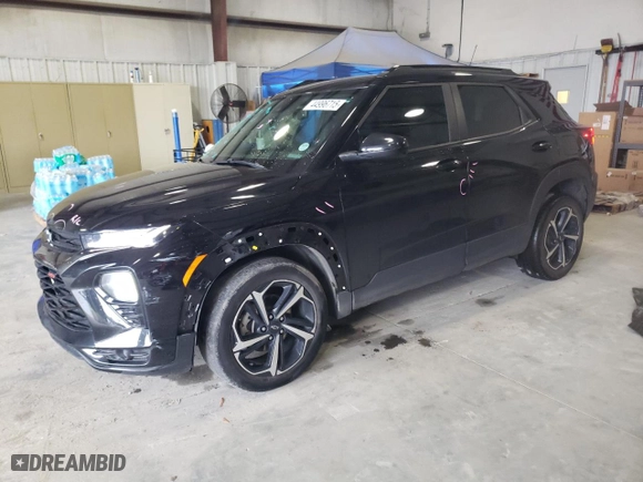 2021 Chevrolet TrailBlazer RS with VIN KL79MTSL6MB070386, listed as a Copart auction lot 44996715 with 75,942 mi miles and Salvage Title. Bid and sale history available at carsss.com. Image 1.