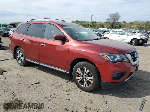 2017 Nissan Pathfinder SL with VIN 5N1DR2MN6HC657755, listed as a Copart auction lot 53491615 with 83,065 mi miles and Clean title. Bid and sale history available at DreamBid. Image 4.