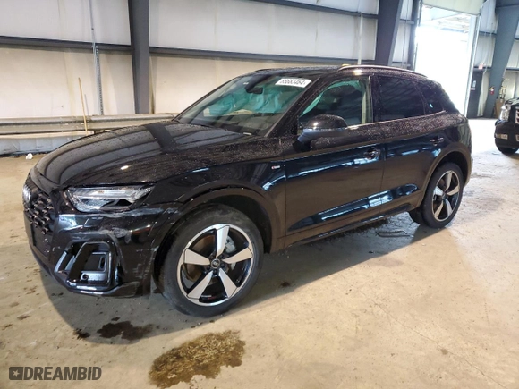 2023 Audi Q5 S line Prestige with VIN WA1FAAFY6P2126012, listed as a Copart auction lot 85683464 with 8,367 mi miles and Salvage Title. Bid and sale history available at carsss.com. Image 1.