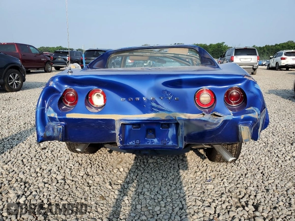 1975 Chevrolet Corvette with VIN 1Z37J5S415588, listed as a Copart auction lot 59477955 with 58,044 mi miles and Salvage title. Bid and sale history available at DreamBid. Image 6.