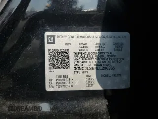 2020 Chevrolet Trax LT z VIN 3GNCJLSB4LL206365, wystawiony jako Copart lot #65134995 z przebiegiem 73 690 mil mil oraz Szkoda całkowita • Salvage title. Historia ofert i sprzedaży dostępna na DreamBid. Obrazek 13.