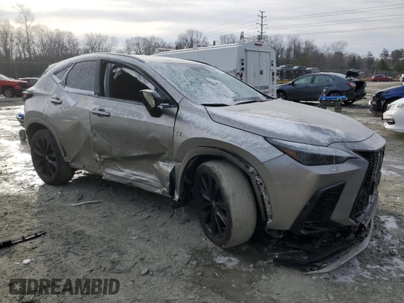 2023 Lexus NX with VIN 2T2KGCEZ4PC026187, listed as a Copart auction lot 42066325 with 38,382 mi miles and Salvage Title. Bid and sale history available at carsss.com. Image 4.