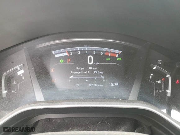 2019 Honda CR-V EX-L with VIN 7FARW2H83KE000837, listed as a Copart auction lot 48726955 with 69,806 mi miles and Salvage Title. Bid and sale history available at carsss.com. Image 9.