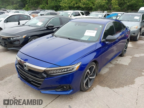 2021 Honda Accord Sport with VIN 1HGCV2F37MA012790, listed as a IAAI auction lot 42442287 with 14,955 mi miles and . Bid and sale history available at DreamBid. Image 17.