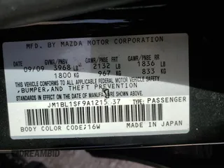 2010 Mazda 3 i Sport with VIN JM1BL1SF9A1215637, listed as a Copart auction lot 47642905 with 135,559 mi miles and Salvage Title. Bid and sale history available at carsss.com. Image 13.