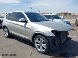 2015 BMW X3 xDrive28i with VIN 5UXWX9C50F0D47372, listed as a IAAI auction lot 41906769 with 109,973 mi miles. Bid and sale history available at carsss.com. Image 1.
