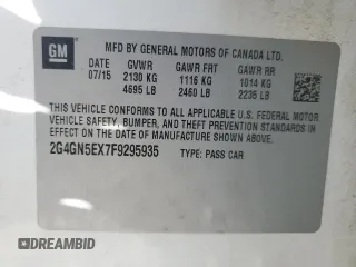 2015 Buick Regal Premium I with VIN 2G4GN5EX7F9295935, listed as a Copart auction lot 52959845 with 104,739 mi miles and Clean Title. Bid and sale history available at carsss.com. Image 12.