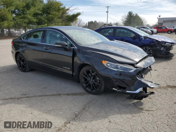 2019 Ford Fusion Hybrid Titanium with VIN 3FA6P0RU0KR144636, listed as a Copart auction lot 44357323 with 100,146 mi miles. Bid and sale history available at carsss.com. Image 4.