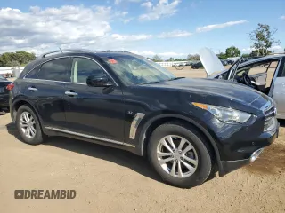 2015 Infiniti QX70 z VIN JN8CS1MW3FM483727, wystawiony jako Copart lot #55783285 z przebiegiem Nie podano mil oraz Czysty tytuł • Clean title. Historia ofert i sprzedaży dostępna na DreamBid. Obrazek 4.