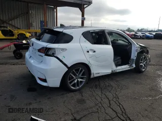 2015 Lexus CT 200h with VIN JTHKD5BH0F2242926, listed as a Copart auction lot 59048395 with 91,656 mi miles and Salvage title. Bid and sale history available at DreamBid. Image 3.
