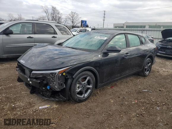 2025 Kia K4 LXS with VIN 3KPFT4DE0SE017504, listed as a Copart auction lot 85756534 with 3,202 mi miles and Salvage Title. Bid and sale history available at carsss.com. Image 1.