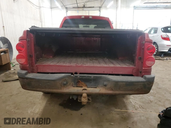 2006 Dodge Dakota SLT with VIN 1D7HW42N56S609685, listed as a Copart auction lot 43052435 with 222,136 mi miles and Non Repairable. Bid and sale history available at carsss.com. Image 6.