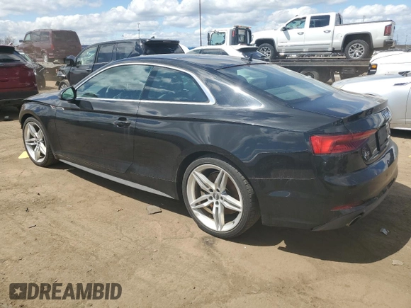 2018 Audi A5 Premium Plus with VIN WAUTNAF57JA005549, listed as a Copart auction lot 53814335 with 181,615 mi miles and Clean Title. Bid and sale history available at DreamBid. Image 2.