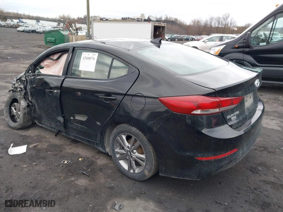 2017 Hyundai Elantra SE with VIN KMHD84LF1HU206221, listed as a IAAI auction lot 42048576 with 1 mi miles. Bid and sale history available at carsss.com. Image 3.