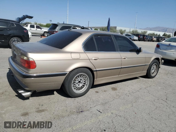 2001 BMW 7 Series 740i with VIN WBAGG83401DN83796, listed as a Copart auction lot 61862025 with Not provided miles and Salvage title. Bid and sale history available at DreamBid. Image 3.