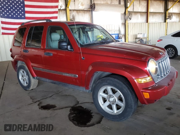 2007 Jeep Liberty Limited with VIN 1J8GL58K37W597251, listed as a Copart auction lot 52823045 with 227,191 mi miles and Salvage title. Bid and sale history available at DreamBid. Image 4.