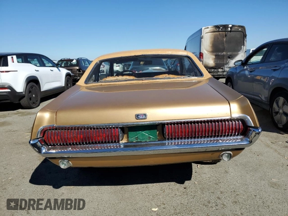 1967 Mercury Cougar z VIN 7F93A600409, wystawiony jako Copart lot #71630684 z przebiegiem 64 547 mil mil oraz Szkoda całkowita • Salvage title. Historia ofert i sprzedaży dostępna na DreamBid. Obrazek 6.