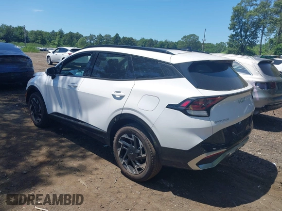 2025 Kia Sportage SX-Prestige with VIN 5XYK5CDF2SG301912, listed as a IAAI auction lot 42553193 with 1,816 mi miles and . Bid and sale history available at DreamBid. Image 3.