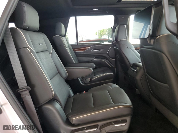 2023 Cadillac Escalade 4WD Premium Luxury with VIN 1GYS4BKL6PR299767, listed as a Copart auction lot 76248634 with 21,774 mi miles and Salvage Title. Bid and sale history available at carsss.com. Image 10.