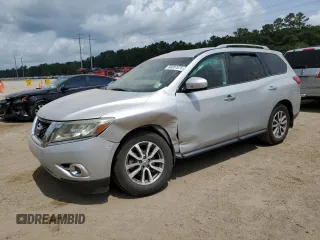 2015 Nissan Pathfinder SL with VIN 5N1AR2MN5FC625136, listed as a Copart auction lot 60097075 with 142,381 mi miles and Salvage title. Bid and sale history available at DreamBid. Image 1.