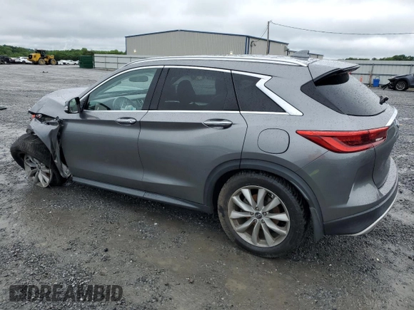 2019 Infiniti QX50 Essential with VIN 3PCAJ5M37KF107957, listed as a Copart auction lot 58545645 with 130,535 mi miles and Salvage title. Bid and sale history available at DreamBid. Image 2.