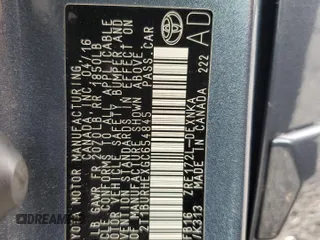 2016 Toyota Corolla L с VIN 2T1BURHEXGC654845, выставлен на аукционе Copart как лот 63419095 с пробегом 96 826 миль миль и Списание • Salvage title. История ставок и продаж доступна на DreamBid. Изображение 12.