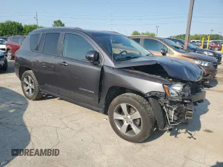 2017 Jeep Compass Latitude with VIN 1C4NJDEB4HD164960, listed as a Copart auction lot 59114645 with 118,921 mi miles and Salvage title. Bid and sale history available at DreamBid. Image 4.