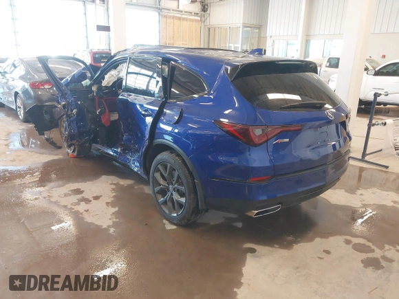 2022 Acura MDX w/A-Spec Package with VIN 5J8YE1H02NL030011, listed as a IAAI auction lot 41240222 with 1 mi miles. Bid and sale history available at carsss.com. Image 3.