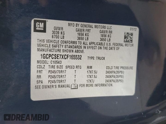 2012 Chevrolet Silverado 1500 with VIN 1GCPCSE7XCF165532, listed as a Copart auction lot 86780984 with 148,080 mi miles and Salvage Title. Bid and sale history available at DreamBid. Image 13.