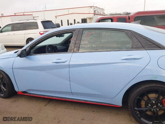 2025 Hyundai Elantra N with VIN KMHLW4DK5SU025093, listed as a IAAI auction lot 41387746 with NaN miles. Bid and sale history available at carsss.com. Image 15.