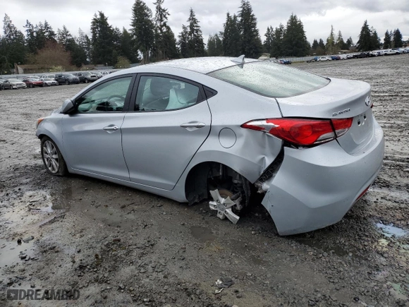 2012 Hyundai Elantra Limited with VIN 5NPDH4AE6CH141027, listed as a Copart auction lot 50680595 with 0 mi miles and Salvage Title. Bid and sale history available at carsss.com. Image 2.
