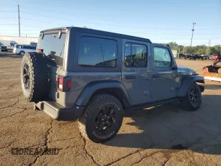2021 Jeep Wrangler Unlimited Sport Altitude with VIN 1C4HJXDG7MW636496, listed as a Copart auction lot 69682504 with 29,752 mi miles and Salvage Title. Bid and sale history available at carsss.com. Image 3.