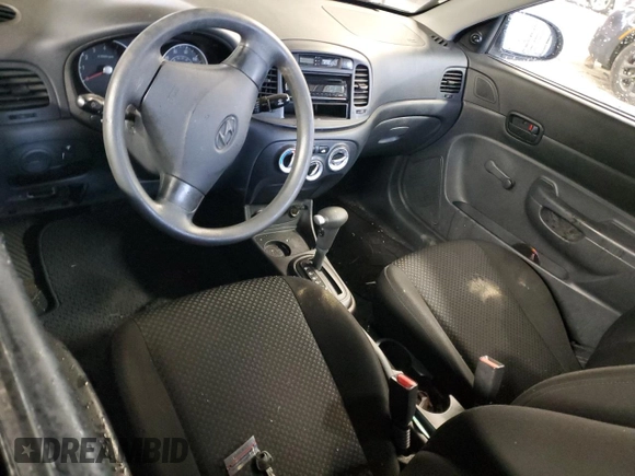 2008 Hyundai Accent GS with VIN KMHCM36C88U091524, listed as a Copart auction lot 47637975 with 0 mi miles and Salvage Title. Bid and sale history available at carsss.com. Image 8.