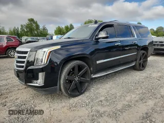 2016 Cadillac Escalade ESV Luxury Collection z VIN 1GYS4HKJ8GR176859, wystawiony jako Copart lot #59570125 z przebiegiem 92 473 mil mil oraz Szkoda całkowita • Salvage title. Historia ofert i sprzedaży dostępna na DreamBid. Obrazek 1.
