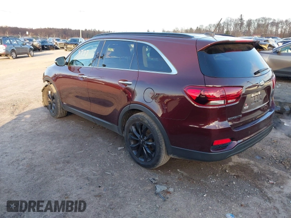 2020 Kia Sorento LX V6 with VIN 5XYPGDA55LG694789, listed as a IAAI auction lot 41224777 with 50,121 mi miles. Bid and sale history available at carsss.com. Image 3.