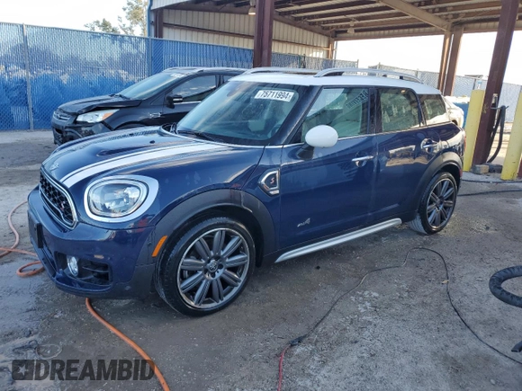 2019 MINI Countryman Cooper S with VIN WMZYT5C52K3G94726, listed as a Copart auction lot 75711994 with 51,372 mi miles and Salvage Title. Bid and sale history available at carsss.com. Image 1.