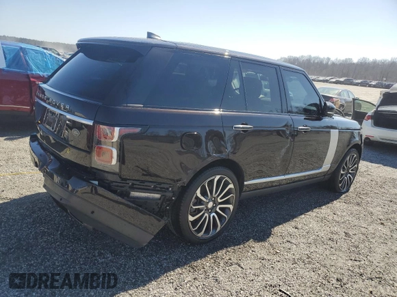 2018 Land Rover Range Rover Autobiography with VIN SALGV2RE0JA515305, listed as a Copart auction lot 46260115 with 95,491 mi miles and Salvage title. Bid and sale history available at DreamBid. Image 3.