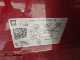 2018 GMC Yukon XL Denali z VIN 1GKS1HKJ6JR312495, wystawiony jako IAAI lot #42177446 z przebiegiem 94 268 mil mil oraz . Historia ofert i sprzedaży dostępna na DreamBid. Obrazek 9.