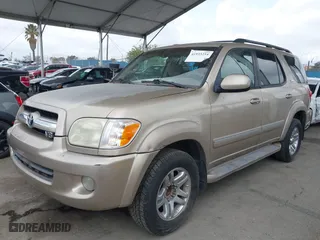 2005 Toyota Sequoia SR5 with VIN 5TDZT34AX5S246092, listed as a IAAI auction lot 41933254 with 244,865 mi miles. Bid and sale history available at carsss.com. Image 2.