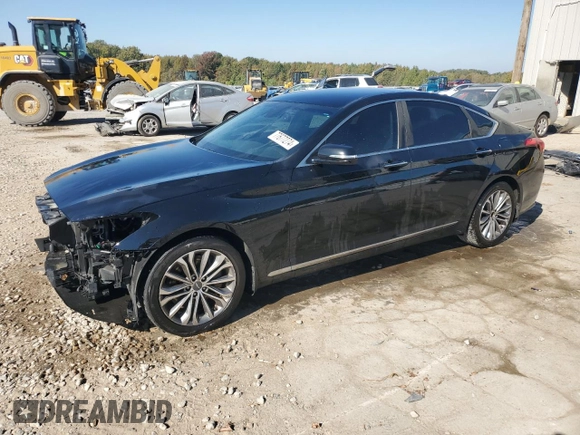 2017 Genesis G80 3.8L with VIN KMHGN4JE1HU177500, listed as a Copart auction lot 77677274 with 114,561 mi miles and Salvage Title. Bid and sale history available at carsss.com. Image 1.