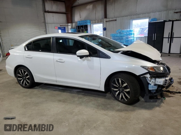 2015 Honda Civic EX-L with VIN 19XFB2F95FE017088, listed as a Copart auction lot 53181705 with 98,353 mi miles and Clean Title. Bid and sale history available at carsss.com. Image 4.